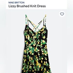 Nine Britton Floral Black Dress with Yellow and Green Accents